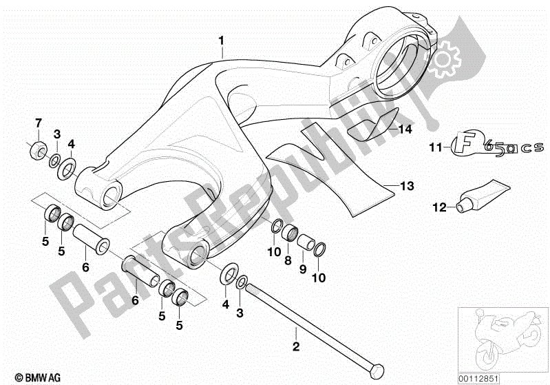 Todas las partes para Brazo Basculante De La Rueda Trasera de BMW F 650 CS K 14 2004 - 2005