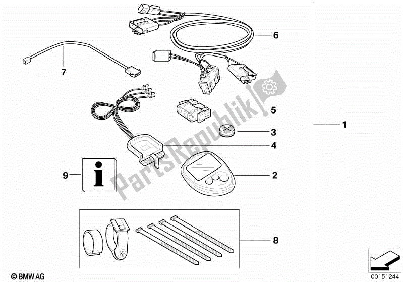 Todas las partes para Kit De Reequipamiento, Ordenador De A Bordo de BMW F 650 CS K 14 2004 - 2005