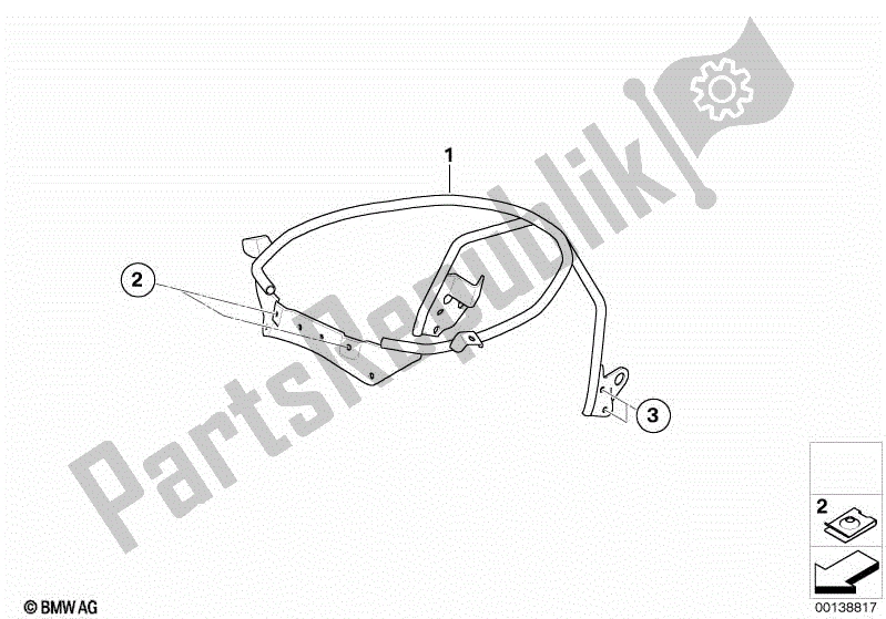 Todas las partes para Estructura Del Compartimento Portaobjetos de BMW F 650 CS K 14 2004 - 2005