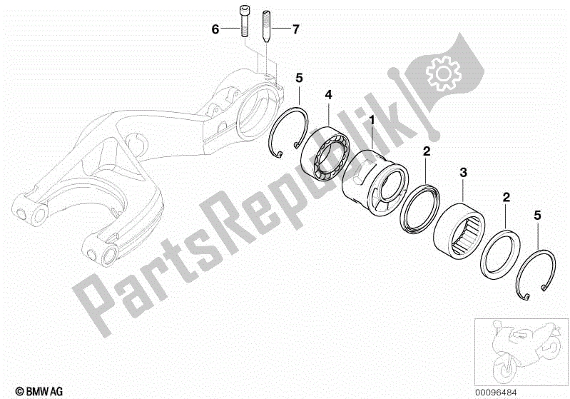 Toutes les pièces pour le Fourche Oscillante, Excentrique du BMW F 650 CS K 14 2004 - 2005