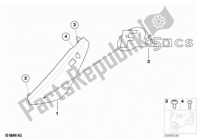 Todas las partes para Corte De Cola de BMW F 650 CS K 14 2004 - 2005