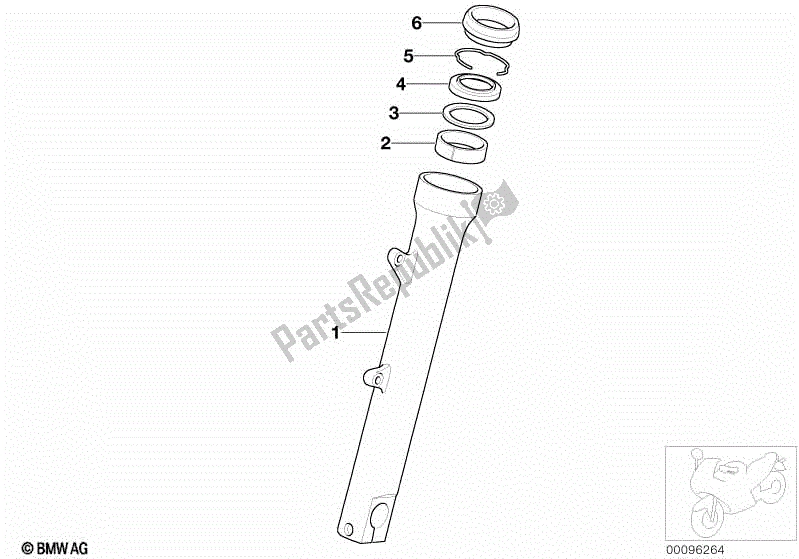 Todas las partes para Tubo Deslizante De Horquilla Telescópica de BMW F 650 CS K 14 2004 - 2005