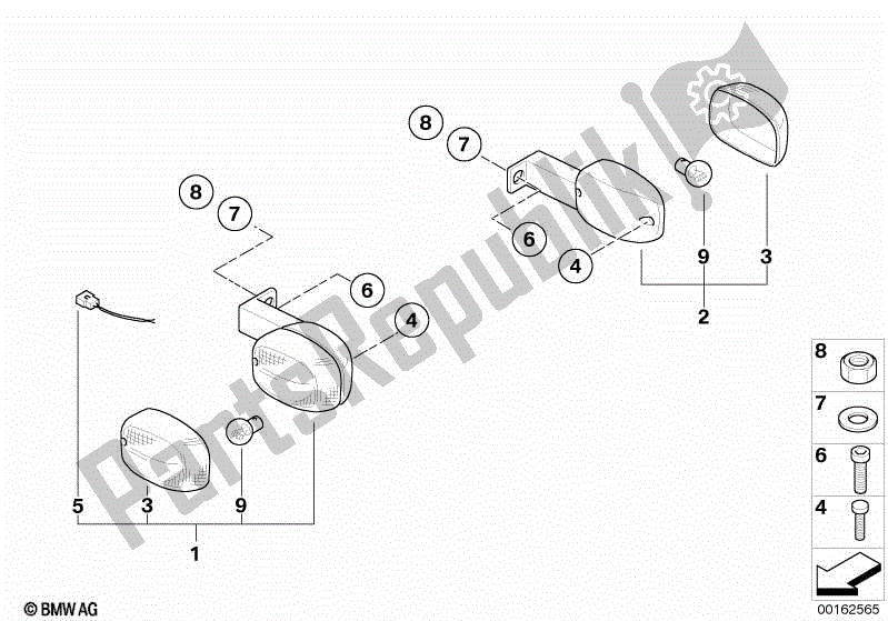 Todas las partes para Indicador De Giro de BMW F 650 CS K 14 2004 - 2005