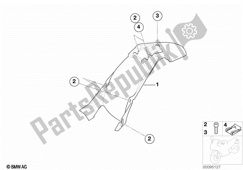 Todas las partes para Cubierta De Rueda, Trasera de BMW F 650 CS K 14 2004 - 2005