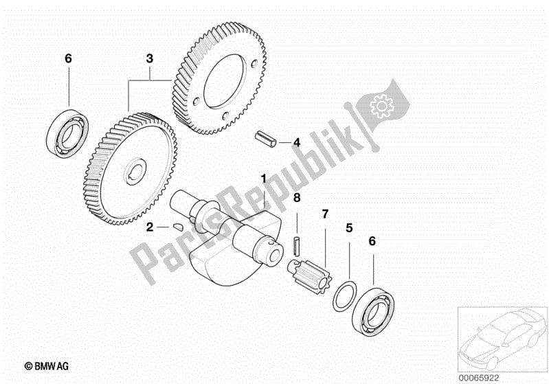 Todas las partes para Eje De Compensación de BMW F 650 GS R 13 1999 - 2003