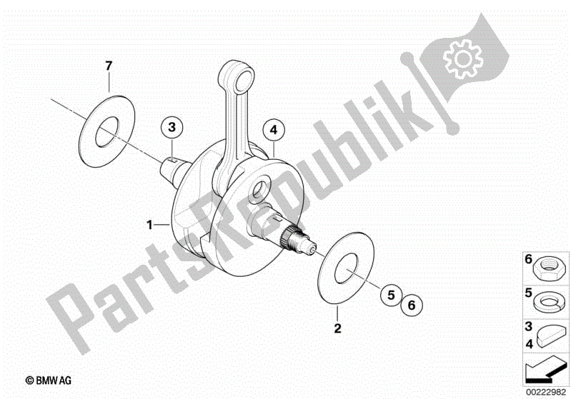 Todas las partes para Cigüeñal / Biela de BMW F 650 GS R 13 1999 - 2003