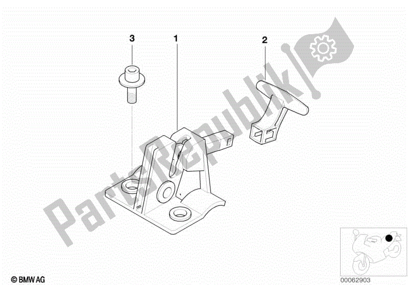 Todas las partes para Mecanismo De Bloqueo De Doble Asiento de BMW F 650 GS R 13 1999 - 2003