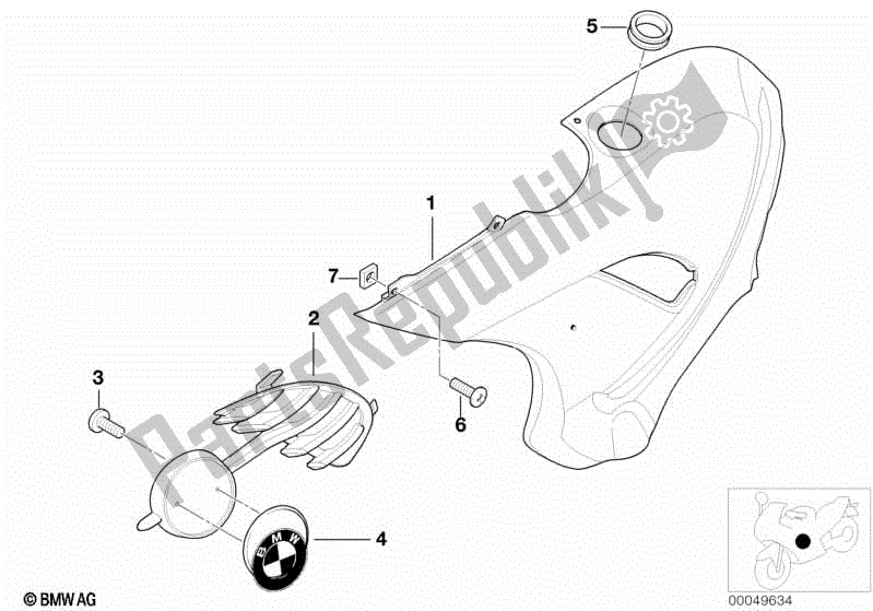 Todas las partes para Sección Lateral Del Carenado de BMW F 650 GS R 13 1999 - 2003
