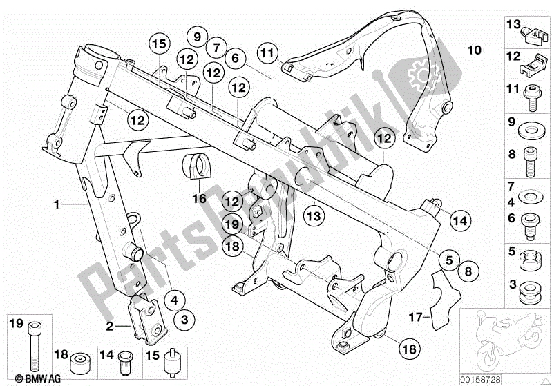 Todas las partes para Marco de BMW F 650 GS R 13 1999 - 2003