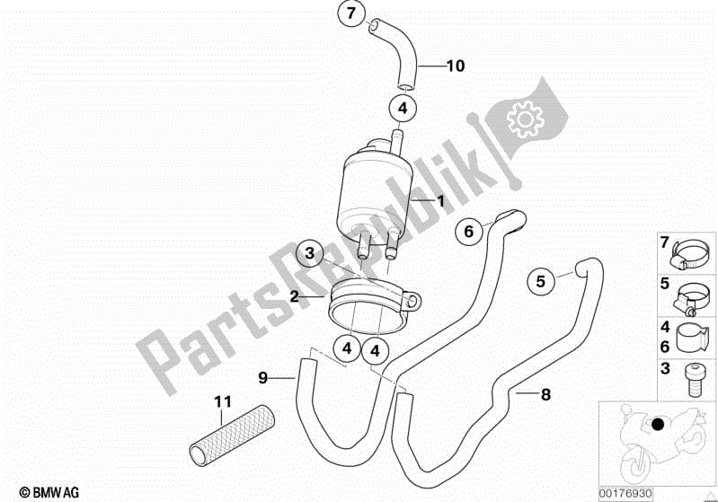 Todas las partes para Distribuidor De Combustible / Regulador De Presión de BMW F 650 GS R 13 1999 - 2003