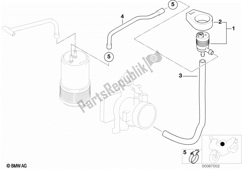 Alle onderdelen voor de Brandstoftank Ontluchtingsklep van de BMW F 650 GS R 13 1999 - 2003