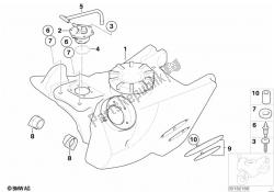 Fuel tank/attaching parts