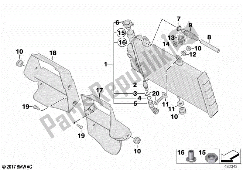 Todas las partes para Radiador de BMW F 650 GS R 13 1999 - 2003