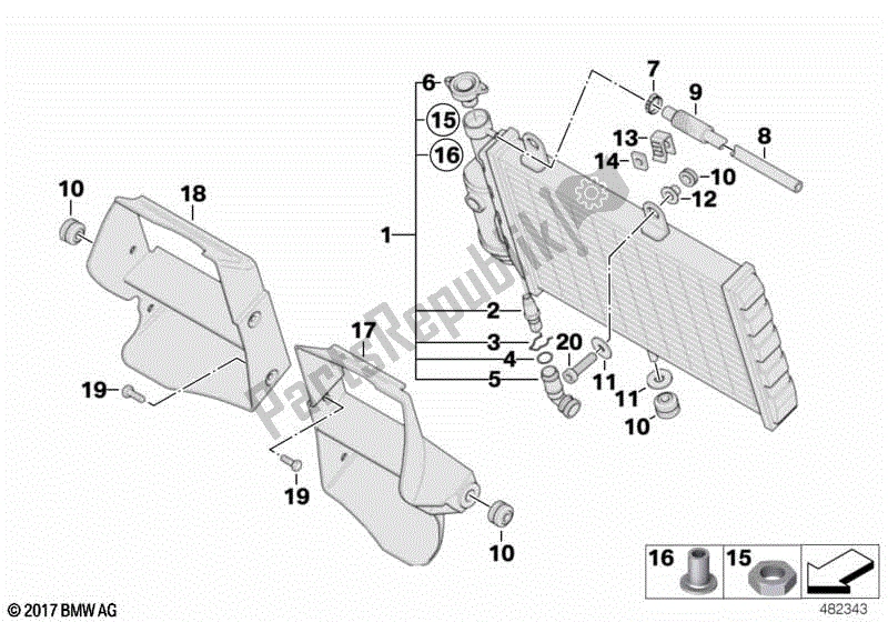 Todas las partes para Radiador de BMW F 650 GS R 13 1999 - 2003