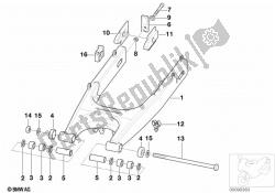 brazo basculante de la rueda trasera