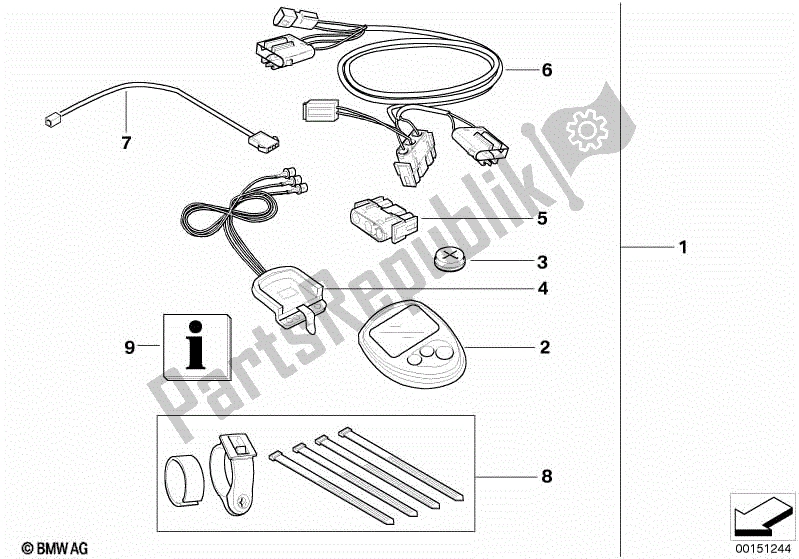 Todas las partes para Kit De Reequipamiento, Ordenador De A Bordo de BMW F 650 GS R 13 1999 - 2003