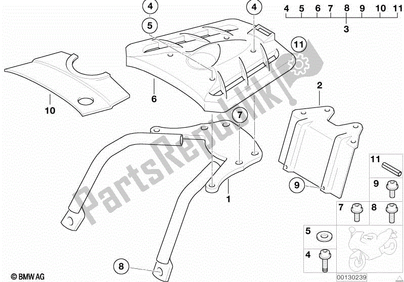 Todas las partes para Kit De Reequipamiento, Soporte De Maleta Superior de BMW F 650 GS R 13 1999 - 2003