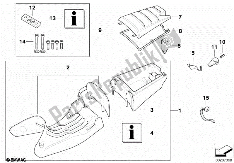 Todas las partes para Asiento Individual Con Compartimento Para Equipaje de BMW F 650 GS R 13 1999 - 2003