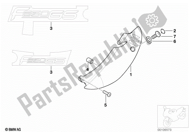 Todas las partes para Corte De Cola de BMW F 650 GS R 13 1999 - 2003