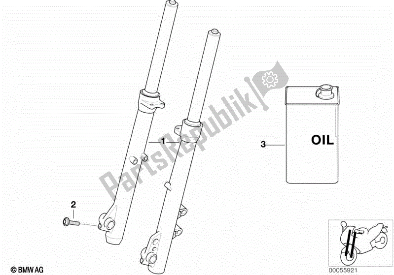 Todas las partes para Tenedor-telescopio de BMW F 650 GS R 13 1999 - 2003