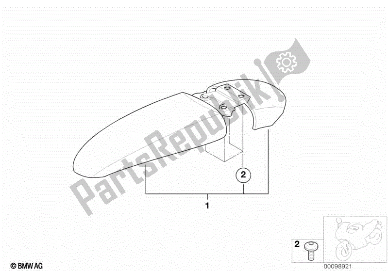 Todas las partes para Cubierta De Rueda, Baja, Delantera de BMW F 650 GS R 13 1999 - 2003