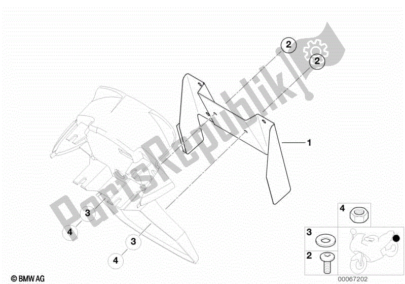 Todas las partes para Adaptador, Soporte De Matrícula de BMW F 650 GS R 13 2004 - 2007