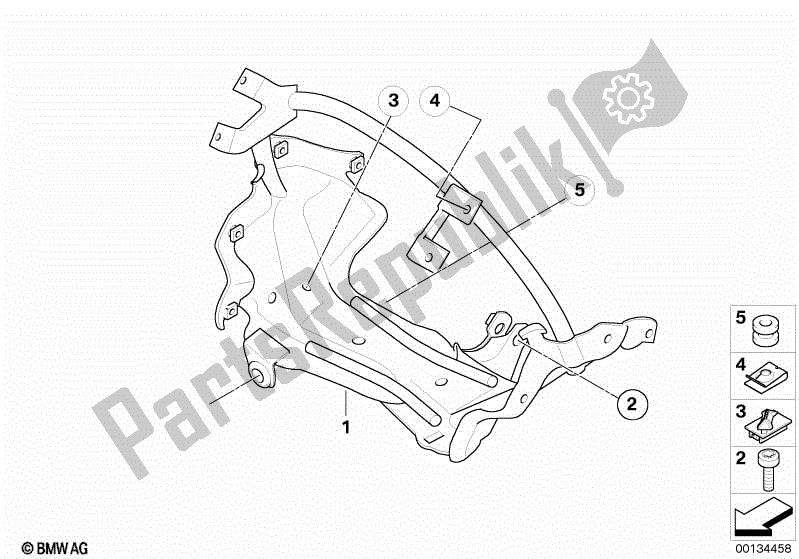 Todas las partes para Soporte F Panel De Acabado De La Cabina de BMW F 650 GS R 13 2004 - 2007