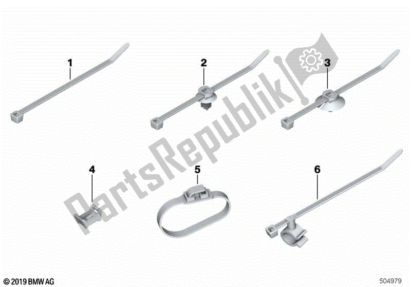 Todas las partes para Atadura De Cables, Atadura De Cables Con Soporte de BMW F 650 GS R 13 2004 - 2007