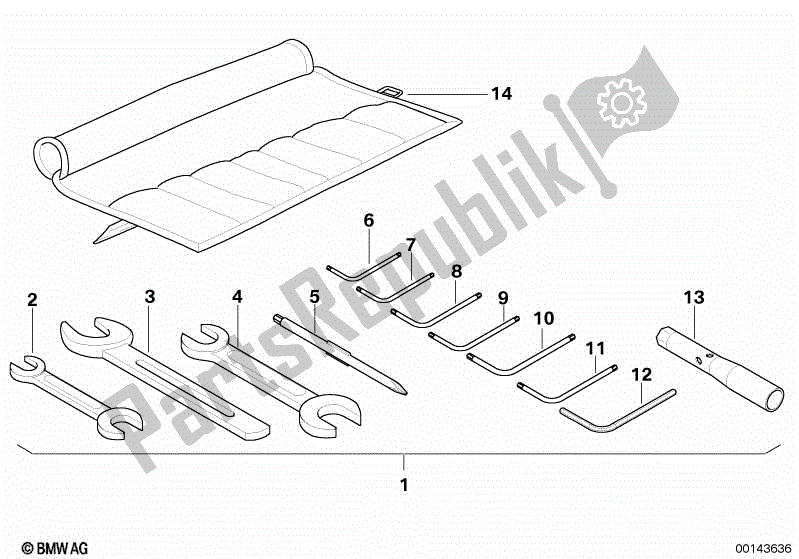 Todas las partes para Herramienta De Coche, Kit Complementario de BMW F 650 GS R 13 2004 - 2007