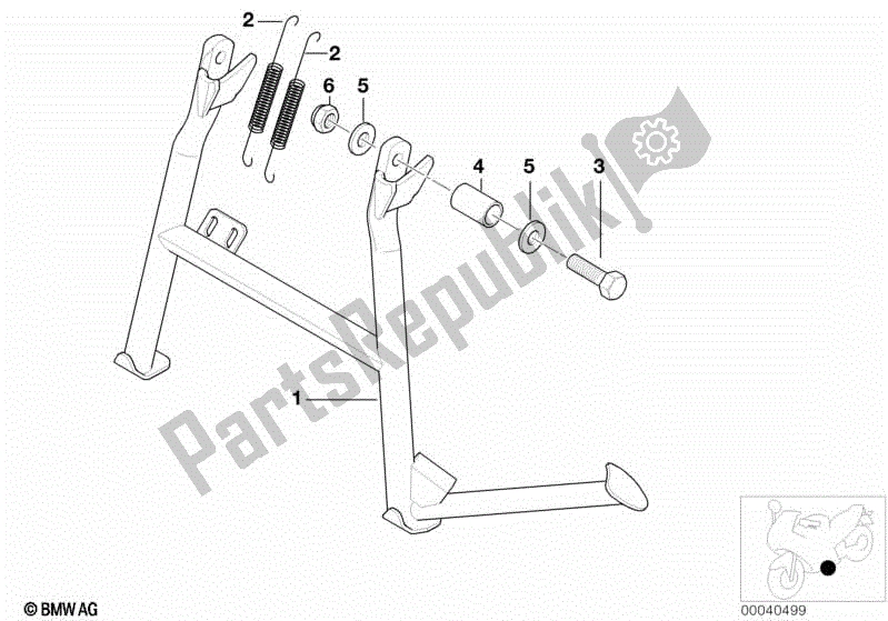 Todas las partes para Soporte Central de BMW F 650 GS R 13 2004 - 2007