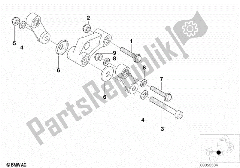 Todas las partes para Piezas De Deflexión, Montaje de BMW F 650 GS R 13 2004 - 2007