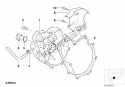 coperchio dell'alloggiamento del motore, a destra