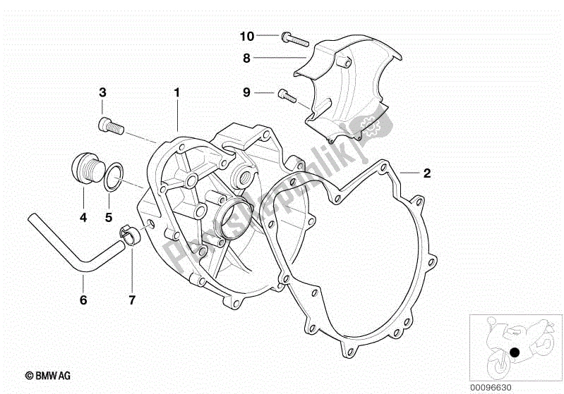 Todas las partes para Cubierta De La Carcasa Del Motor, Derecha de BMW F 650 GS R 13 2004 - 2007