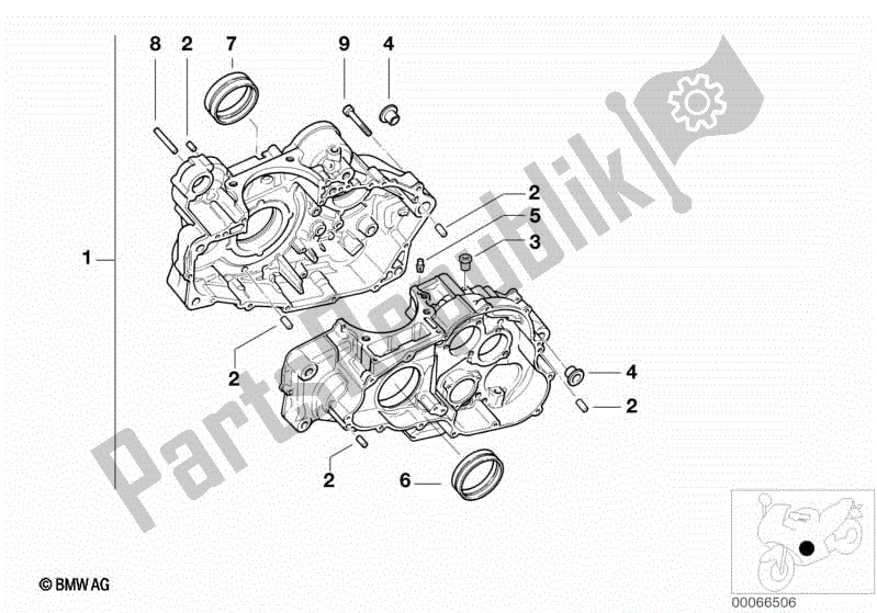 Todas las partes para Piezas De Montaje De La Carcasa Del Motor de BMW F 650 GS R 13 2004 - 2007