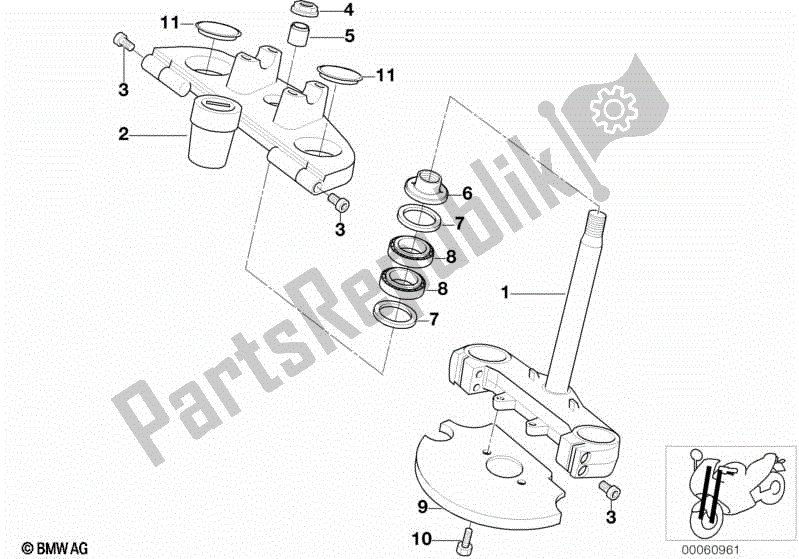 Todas las partes para Puente De Horquilla de BMW F 650 GS R 13 2004 - 2007