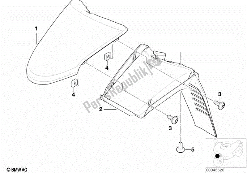 Todas las partes para Guardabarros De La Rueda Delantera de BMW F 650 GS R 13 2004 - 2007