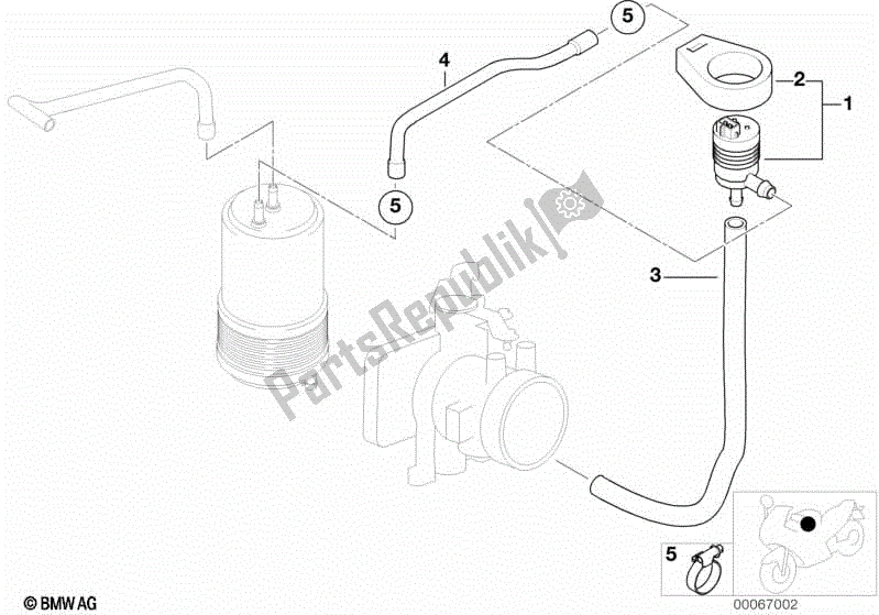 Todas las partes para Válvula De Ventilación Del Depósito De Combustible de BMW F 650 GS R 13 2004 - 2007