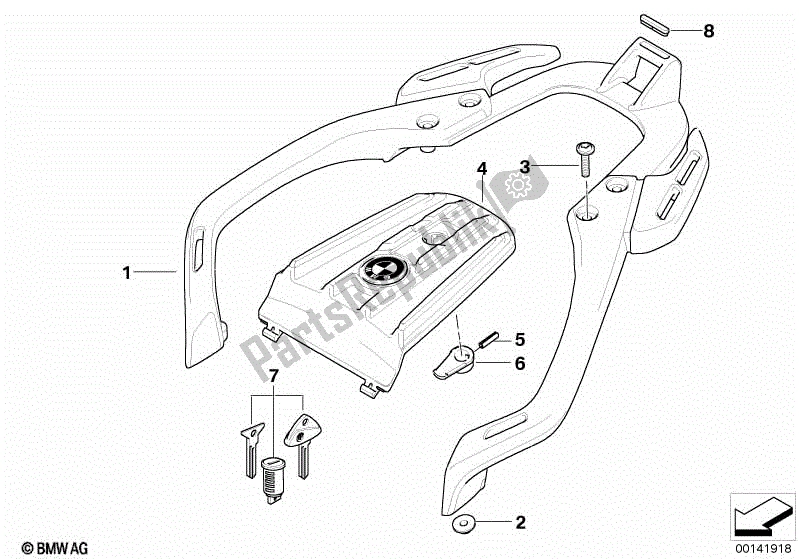 Todas las partes para Asa Con Soporte Para Equipaje de BMW F 650 GS R 13 2004 - 2007