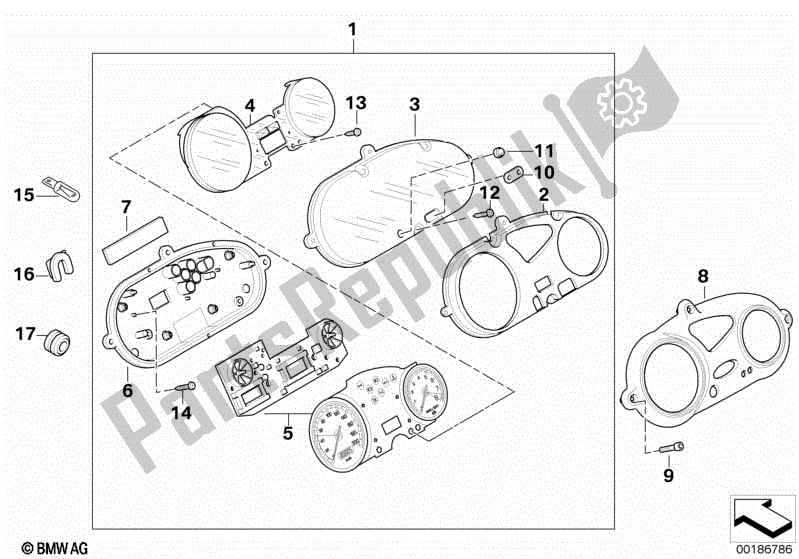 Tutte le parti per il Strumentazione del BMW F 650 GS R 13 2004 - 2007