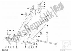 brazo basculante de la rueda trasera