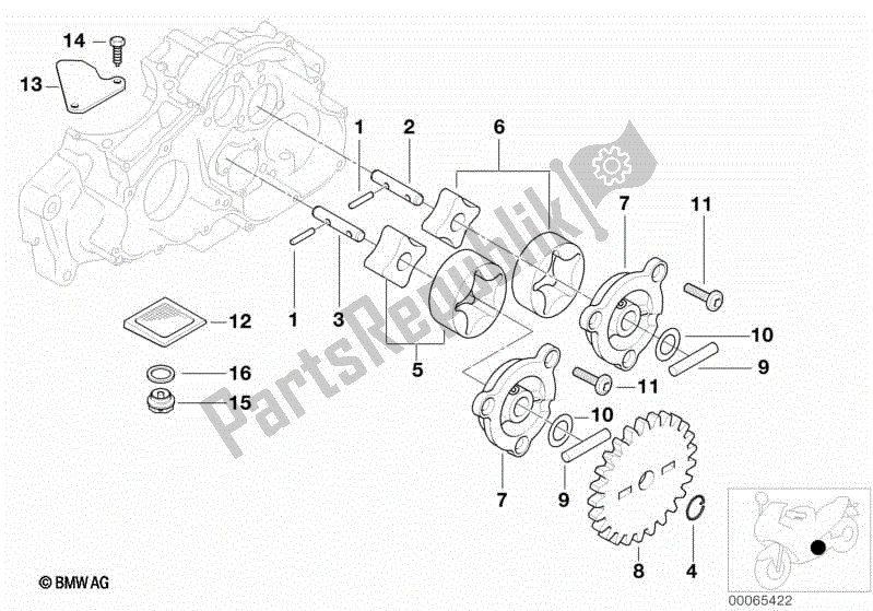 Todas las partes para Piezas Individuales Para Bomba De Aceite de BMW F 650 GS R 13 2004 - 2007