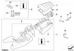 Single seat with luggage bin