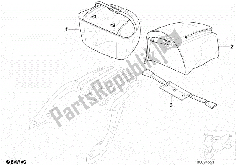 Todas las partes para Bolsa Blanda de BMW F 650 GS R 13 2004 - 2007