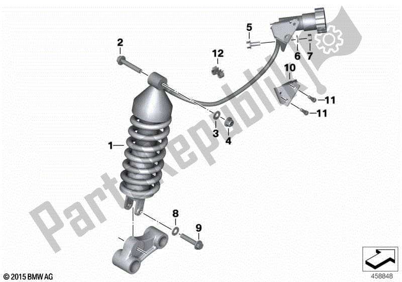 Todas las partes para Puntal De Resorte, Trasero de BMW F 650 GS R 13 2004 - 2007