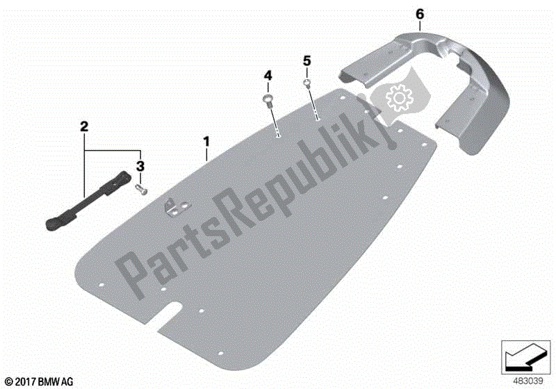 Todas las partes para Placa De Apoyo Y Tapa Para Autoridades de BMW F 650 GS R 13 2004 - 2007