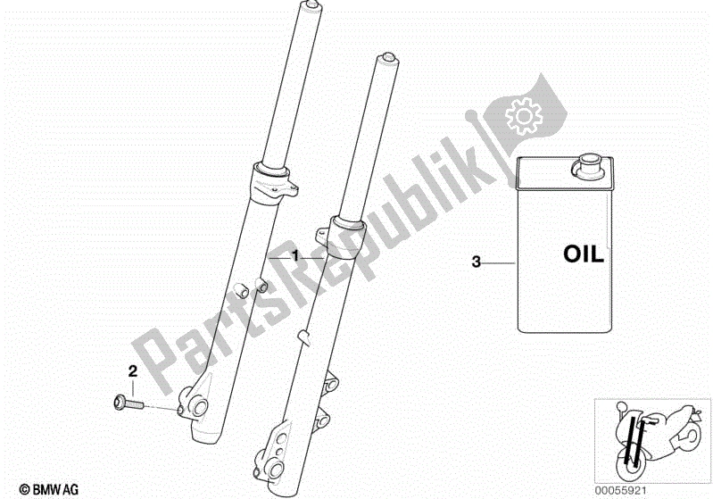 Todas las partes para Tenedor-telescopio de BMW F 650 GS R 13 2004 - 2007