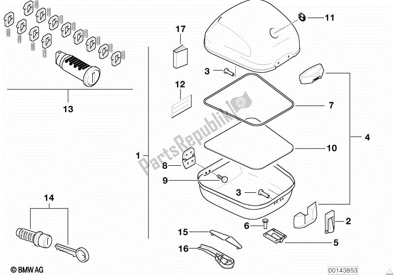 Todas las partes para Baúl 31l de BMW F 650 GS R 13 2004 - 2007