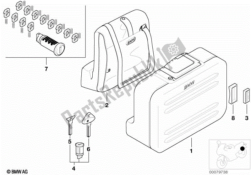 Todas las partes para Caso Vario de BMW F 650 GS R 13 2004 - 2007