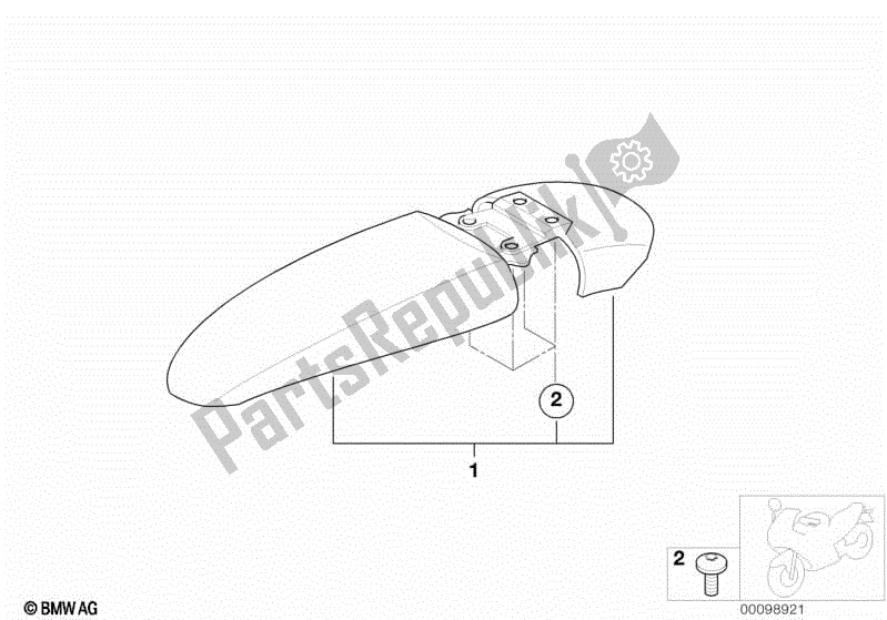 Todas las partes para Cubierta De Rueda, Baja, Delantera de BMW F 650 GS R 13 2004 - 2007