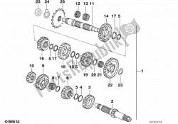 Piezas del juego de ruedas de engranaje de transmisión de 5 velocidades